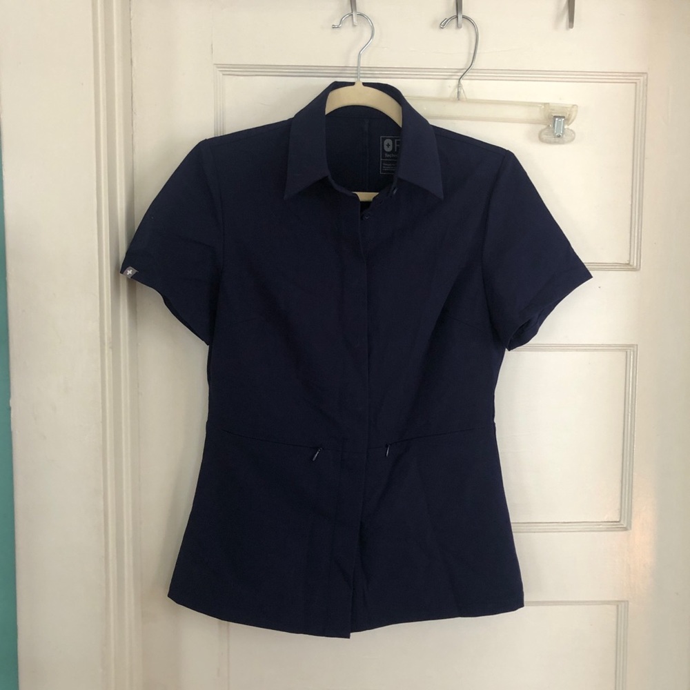 Figs button down scrub top